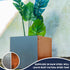 Metal Garden Square Planter 35cm Steel Outdoor Plant Pot Durable Raised Flower Bed 35 L